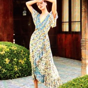 XL NWT Dahlia Print Wrap Dress Never Worn